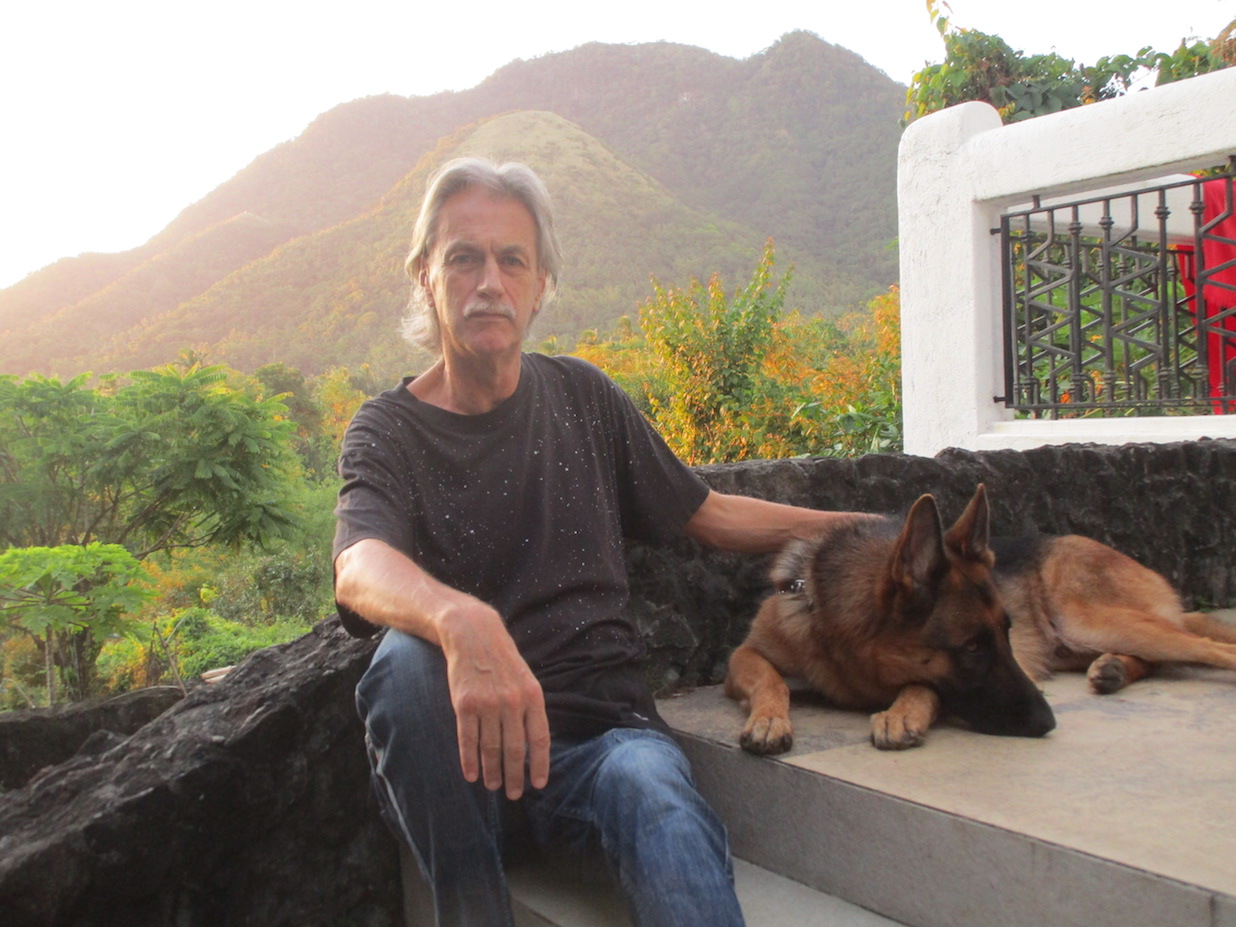 ony Godfrey in Batangas Province, Philippines with Geraldine Javier's dog Loki. Photograph by Geraldine Javier