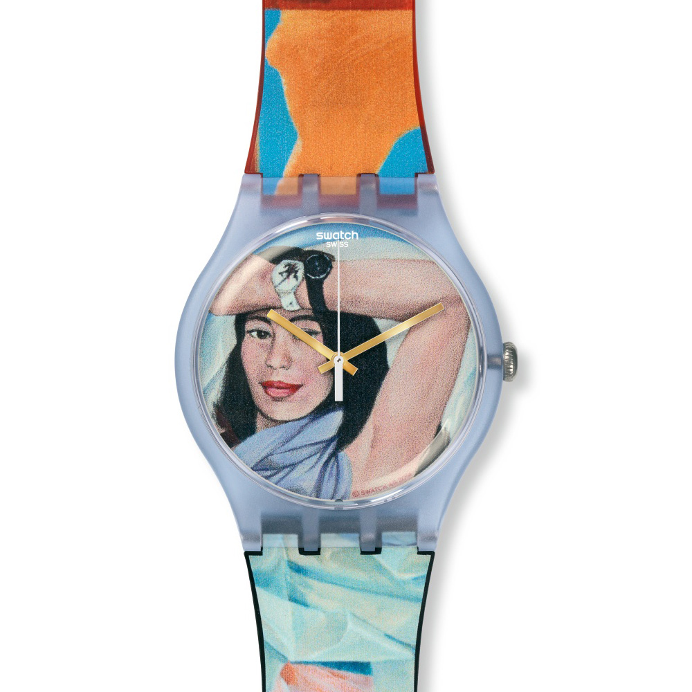 Bencab. Swatch watch with Sabel design.